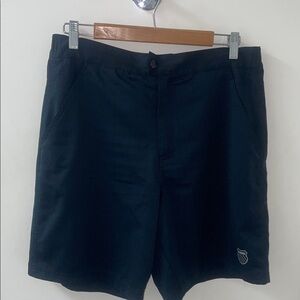 K-Swiss Men's Black Tennis Shorts